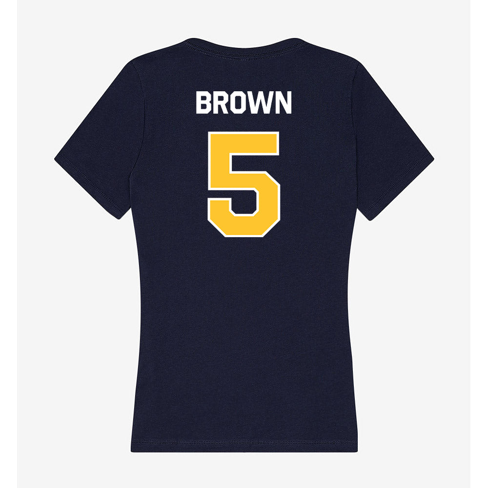 Vanguard - NCAA Men's Basketball : Devan Brown - Classic Shersey Women's V-Neck T-Shirt-1