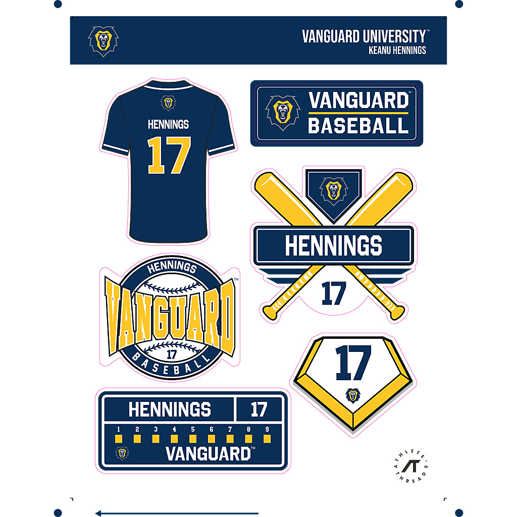 Vanguard - NCAA Baseball : Keanu Hennings - Sticker Sheet-0
