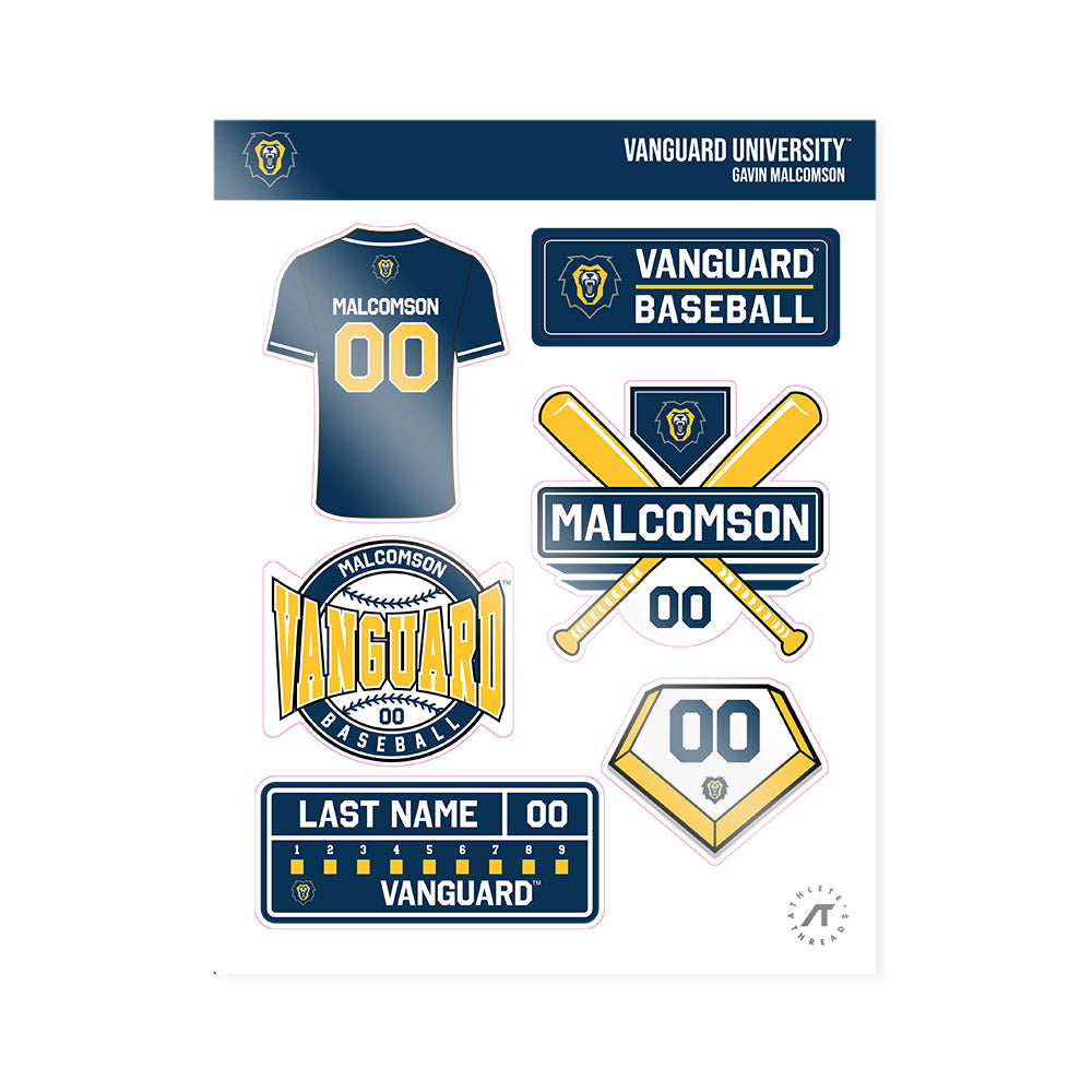 Vanguard - NCAA Baseball : Gavin Malcomson - Sticker Sheet-0