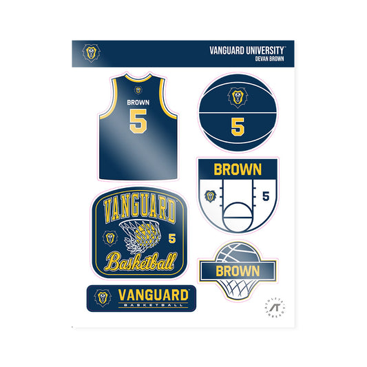 Vanguard - NCAA Men's Basketball : Devan Brown - Sticker Sheet-0