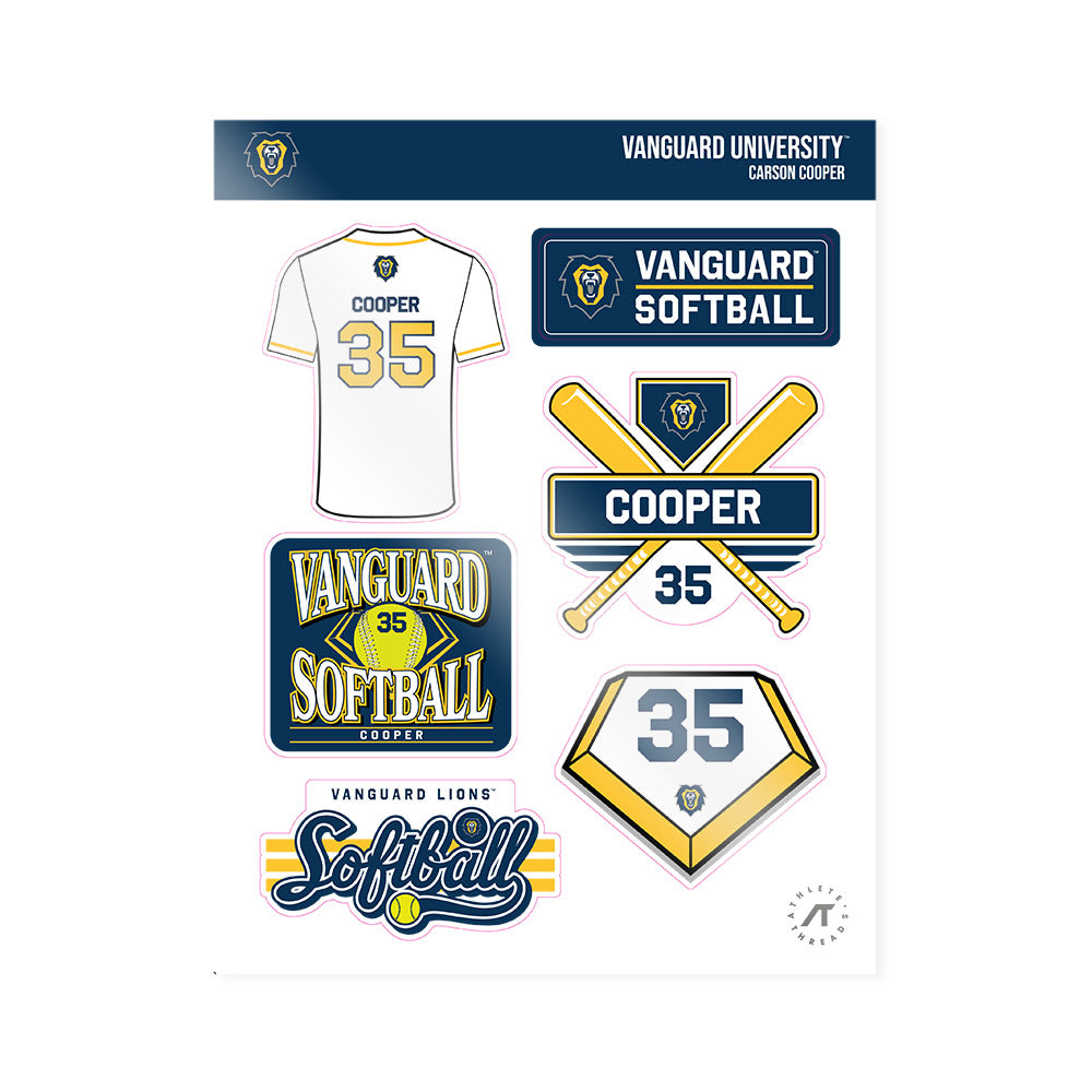 Vanguard - NCAA Softball : Carson Cooper - Sticker Sheet-0