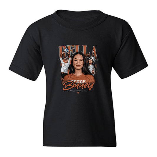 Texas - NCAA Womens Volleyball : Rella Binney - Collage Youth T-Shirt-0