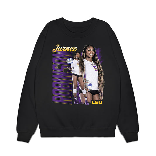 LSU - NCAA Womens Volleyball : Jurnee Robinson - Collage Premium Crewneck Sweatshirt-0