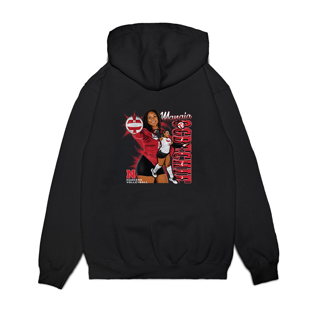 Nebraska - NCAA Womens Volleyball : Manaia Ogbechie - Collage Premium Hooded Sweatshirt-1