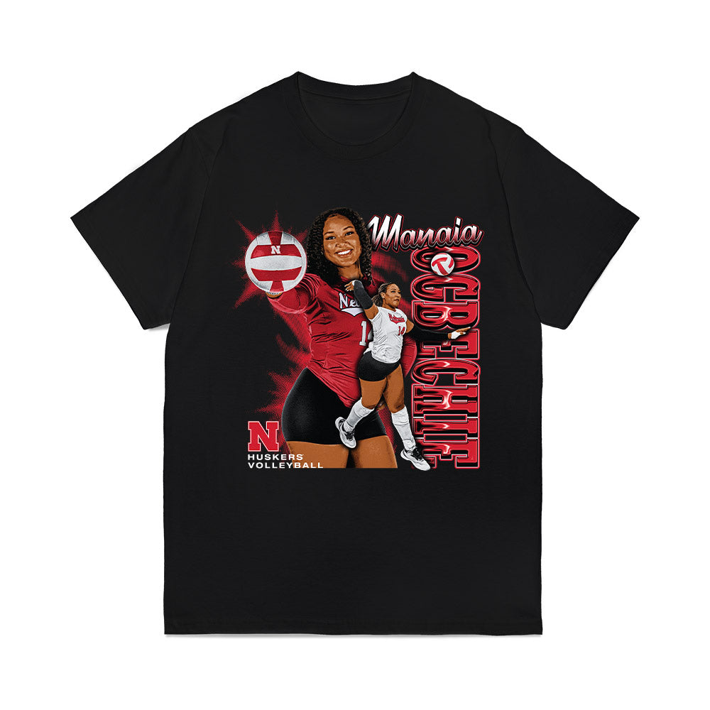 Nebraska - NCAA Womens Volleyball : Manaia Ogbechie - Collage Comfort Colors T-Shirt-0