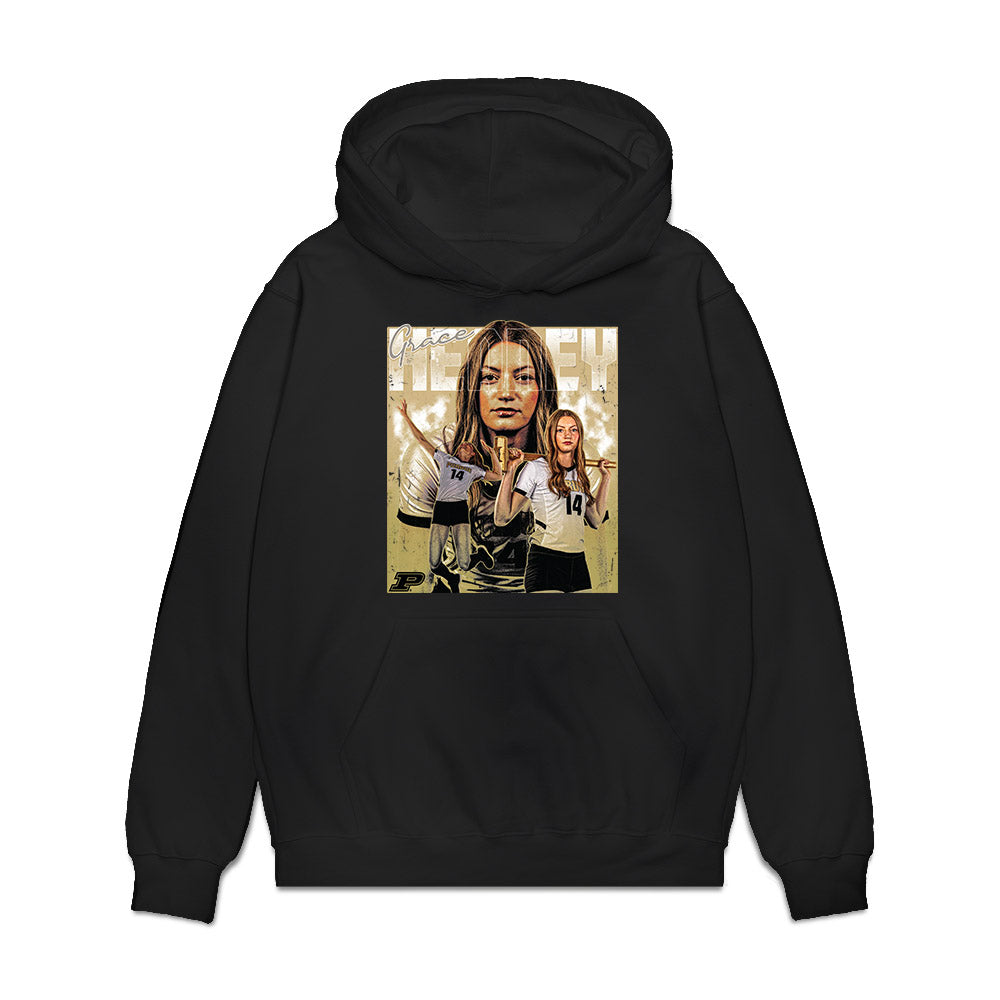 Purdue - NCAA Womens Volleyball : Grace Heaney - Collage Premium Hooded Sweatshirt-0