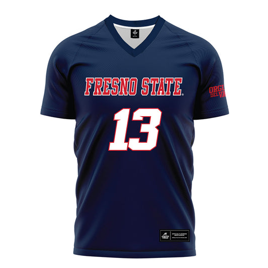 Fresno State - NCAA Women's Soccer : Kaitlyn Conner - Navy Soccer Jersey-0