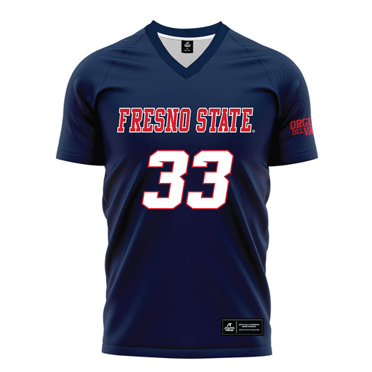 Fresno State - NCAA Women's Soccer : Kennedy Arntzen - Navy Soccer Jersey-0