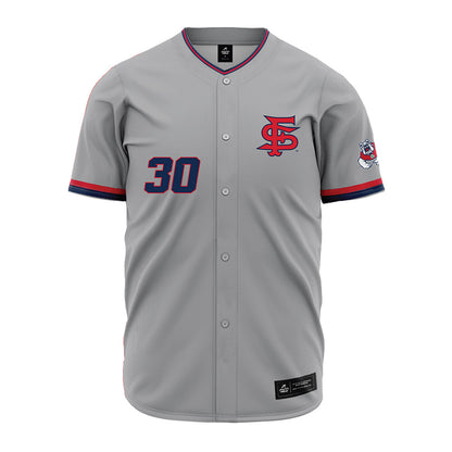 Fresno State - NCAA Baseball : Sky Collins - Grey Jersey-0