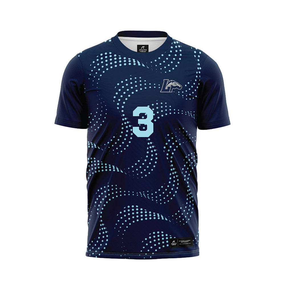 Longwood - NCAA Men's Soccer : Ron-Elijah Pierre - Blue Soccer Jersey-0