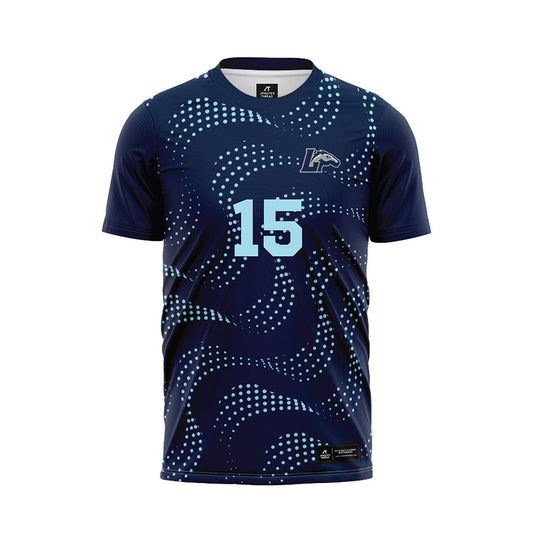 Longwood - NCAA Men's Soccer : Mamdouh Habashy - Blue Soccer Jersey-0