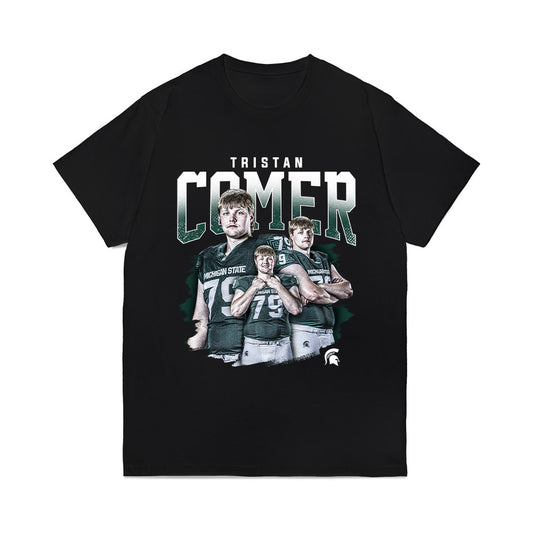 Michigan State - NCAA Football : Tristan Comer - Collage Comfort Colors T-Shirt-0
