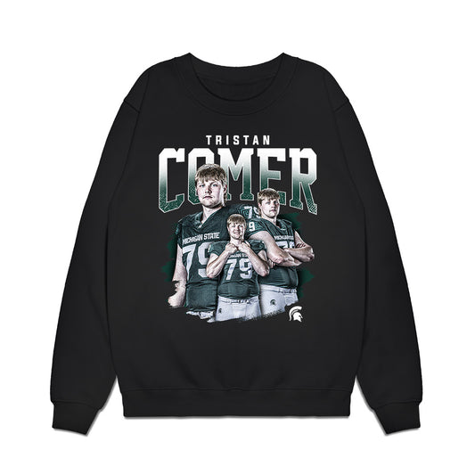Michigan State - NCAA Football : Tristan Comer - Collage Premium Crewneck Sweatshirt-0