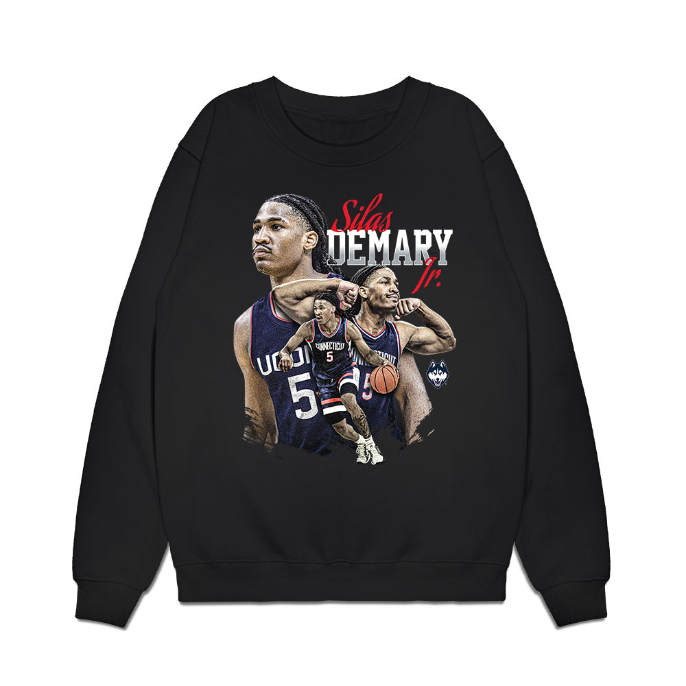 UConn - NCAA Mens Basketball : Silas Demary Jr. - Collage Premium Crewneck Sweatshirt-0