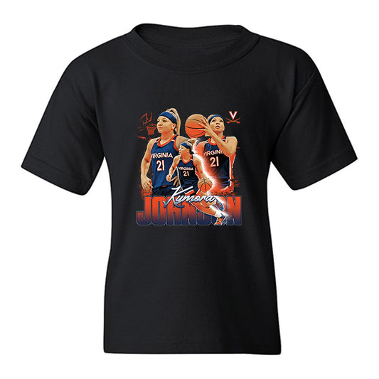 Virginia - NCAA Womens Basketball : Kymora Johnson - Collage Youth T-Shirt-0