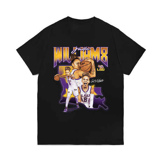 LSU - NCAA Womens Basketball : Jada Williams - Collage Comfort Colors T-Shirt-0
