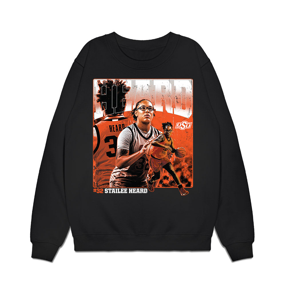 Oklahoma State - NCAA Womens Basketball : Stailee Heard - Collage Premium Crewneck Sweatshirt-0