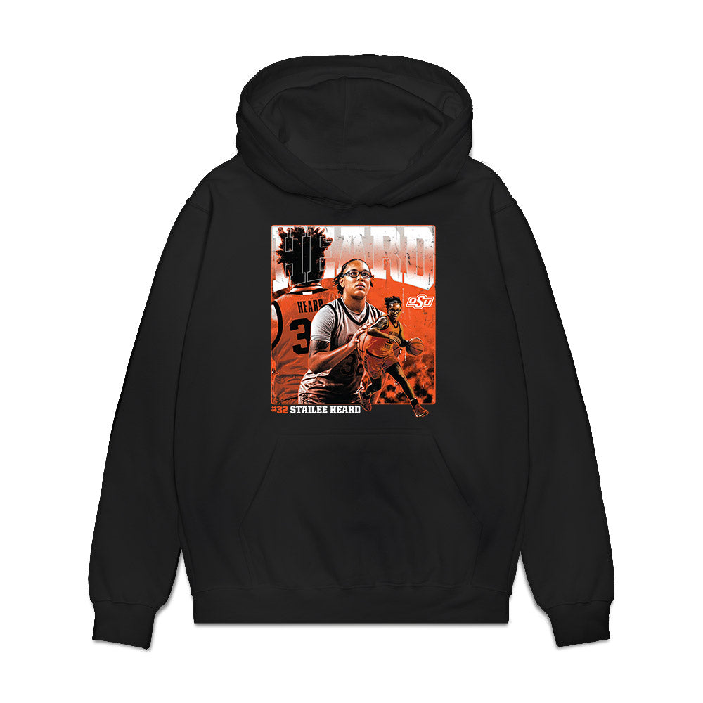Oklahoma State - NCAA Womens Basketball : Stailee Heard - Collage Premium Hooded Sweatshirt-0