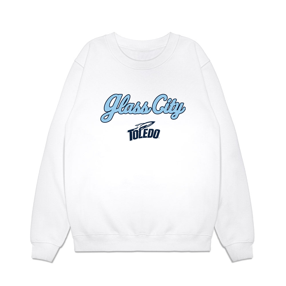 Toledo - : Glass City Premium Crewneck Sweatshirt-0