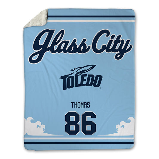 Toledo - NCAA Football : Donivon Thomas - Glass City Blanket-0