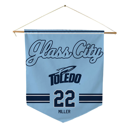 Toledo - NCAA Football : Cj Miller - Glass City Pennant - 18" x 21"-0