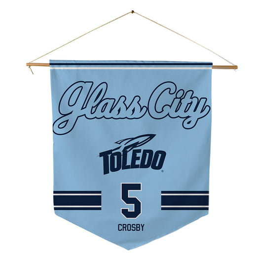 Toledo - NCAA Football : Terrell Crosby - Glass City Pennant - 18" x 21"-0