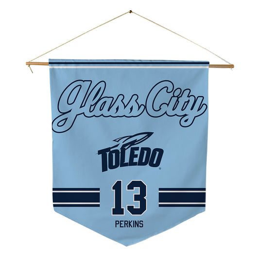 Toledo - NCAA Women's Soccer : Mikaela Perkins - Glass City Pennant - 18" x 21"-0