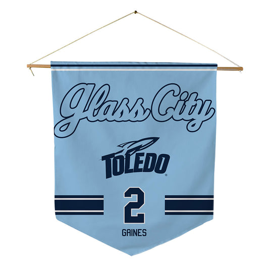 Toledo - NCAA Women's Volleyball : Mariah Gaines - Glass City Pennant - 18" x 21"-0
