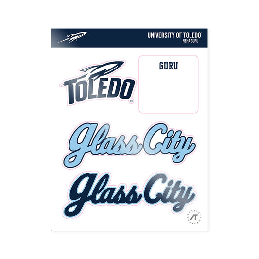 Toledo - NCAA Women's Tennis : Neha Guru - Glass City Sticker Sheet-0