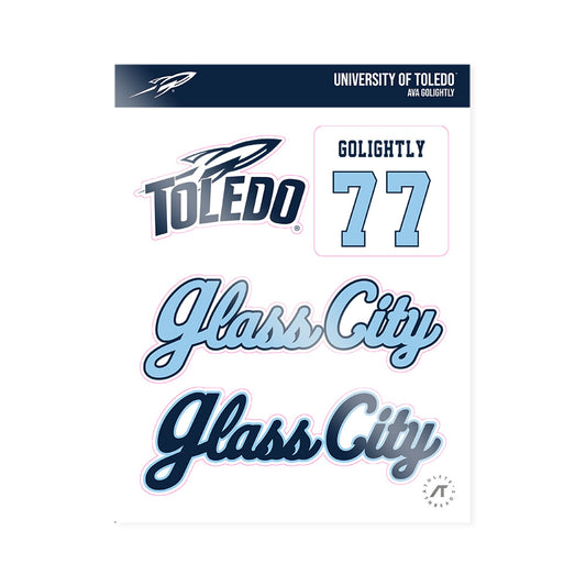 Toledo - NCAA Softball : Ava Golightly - Glass City Sticker Sheet-0