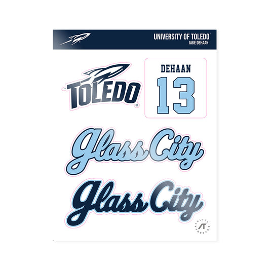 Toledo - NCAA Football : Jake DeHaan - Glass City Sticker Sheet-0