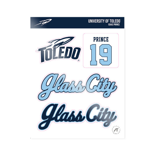 Toledo - NCAA Football : Isaac Prince - Glass City Sticker Sheet-0