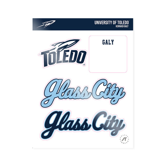 Toledo - NCAA Women's Track & Field : Kennadi Galy - Glass City Sticker Sheet-0