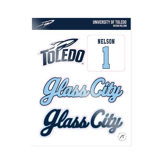 Toledo - NCAA Women's Basketball : Natiah Nelson - Glass City Sticker Sheet-0