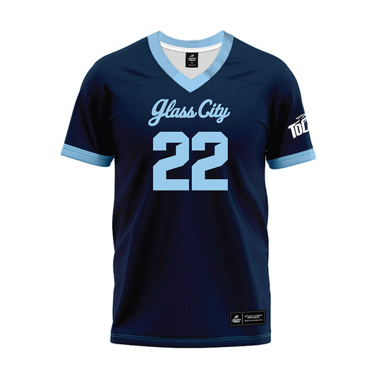 Toledo - NCAA Football : Nicholas Thompson - Glass City Navy Premium Football Jersey-0