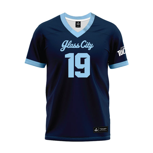 Toledo - NCAA Football : Daryl Barnett Jr - Glass City Navy Premium Football Jersey-0