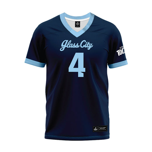 Toledo - NCAA Football : Autavius Ison - Glass City Navy Premium Football Jersey-0