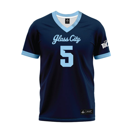 Toledo - NCAA Football : Terrell Crosby - Glass City Navy Premium Football Jersey-0