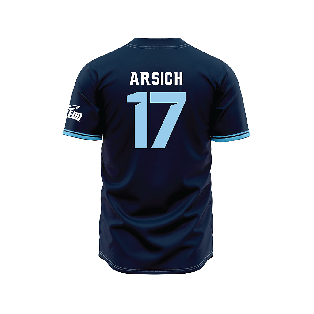 Toledo - NCAA Baseball : Liam Arsich - Glass City Navy Jersey-1