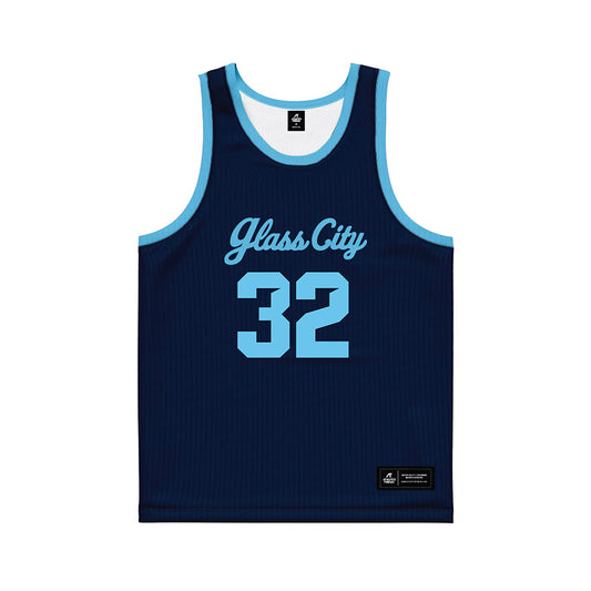 Toledo - NCAA Men's Basketball : Jaylan Ouwinga - Glass City Navy Basketball Jersey-0