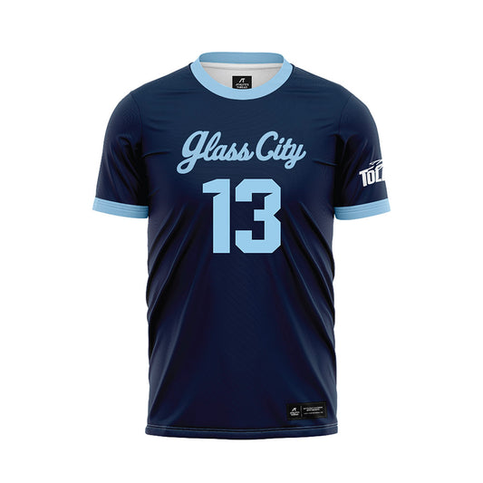 Toledo - NCAA Women's Soccer : Mikaela Perkins - Glass City Navy Soccer Jersey-0