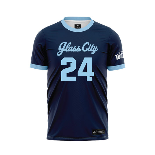 Toledo - NCAA Women's Soccer : Gabrielle Anulare - Glass City Navy Soccer Jersey-0
