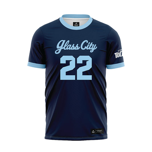 Toledo - NCAA Women's Soccer : Kaitlyn Colvert - Glass City Navy Soccer Jersey-0