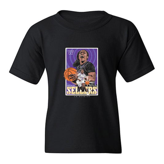 Washington - NCAA Womens Basketball : Sayvia Sellers - Collage Youth T-Shirt-0