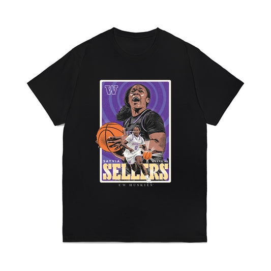 Washington - NCAA Womens Basketball : Sayvia Sellers - Collage Comfort Colors T-Shirt-0