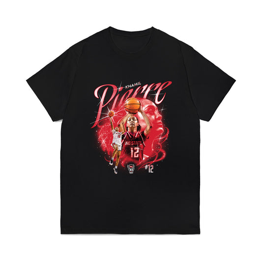 NC State - NCAA Women's Basketball : Khamil Pierre - Collage Comfort Colors T-Shirt-0