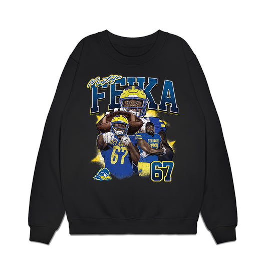 Delaware - NCAA Football : Mustafa Feika - Collage Premium Crewneck Sweatshirt-0