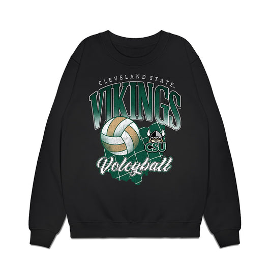 Cleveland State - NCAA Women's Volleyball : Laila Mossey - Vintage Sports Shersey Premium Crewneck Sweatshirt-0