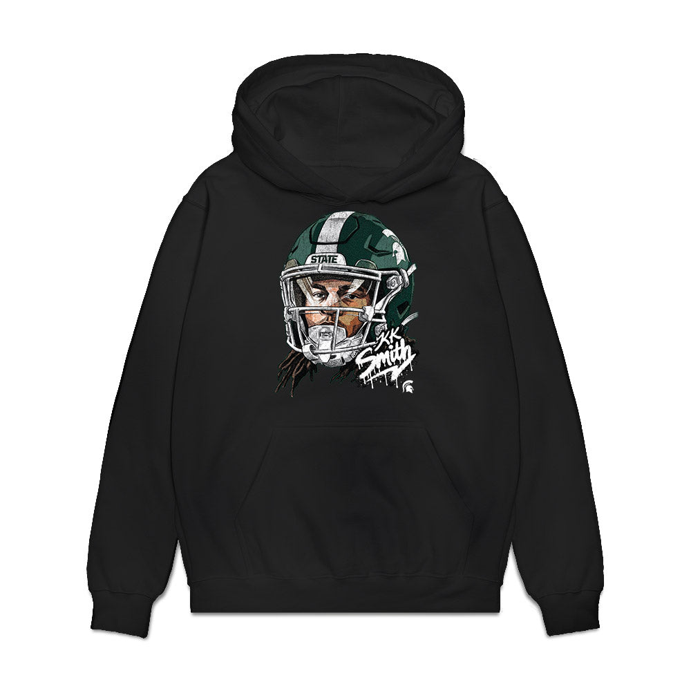 Michigan State - NCAA Football : KK Smith - Game Face Premium Hooded Sweatshirt-0