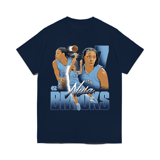 UNC - NCAA Womens Basketball : Nyla Brooks - Collage Comfort Colors T-Shirt-0